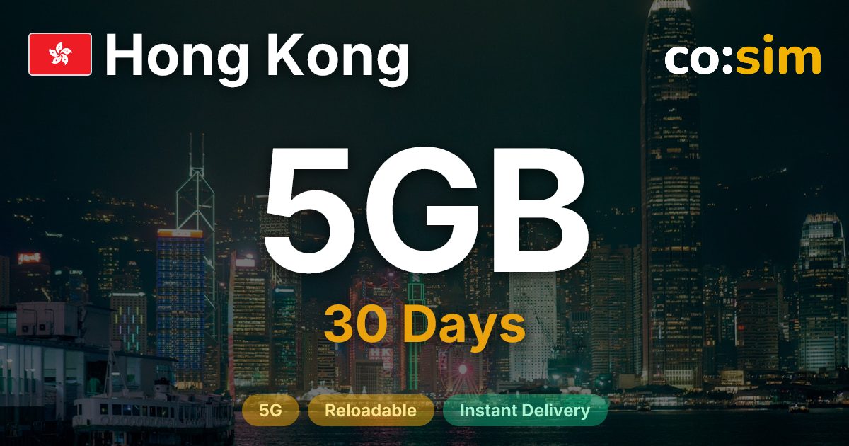 Hong Kong eSIM — 5GB