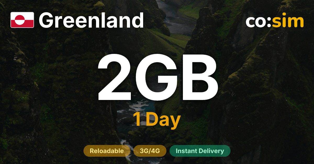 Groenland eSIM — 2GB+∞