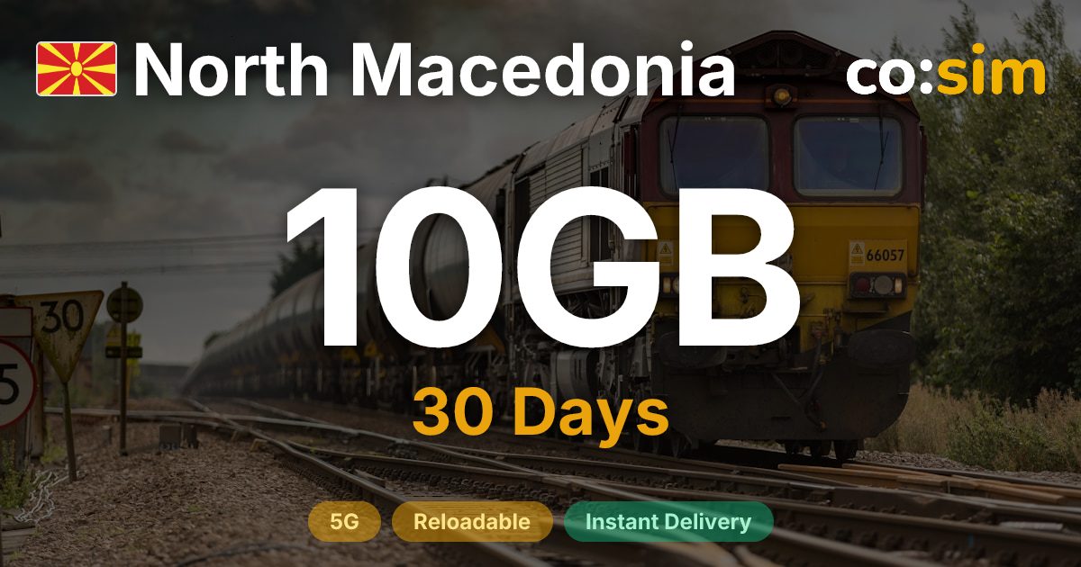 North Macedonia eSIM — 10GB