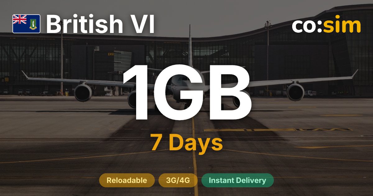 British Virgin Islands eSIM — 1GB