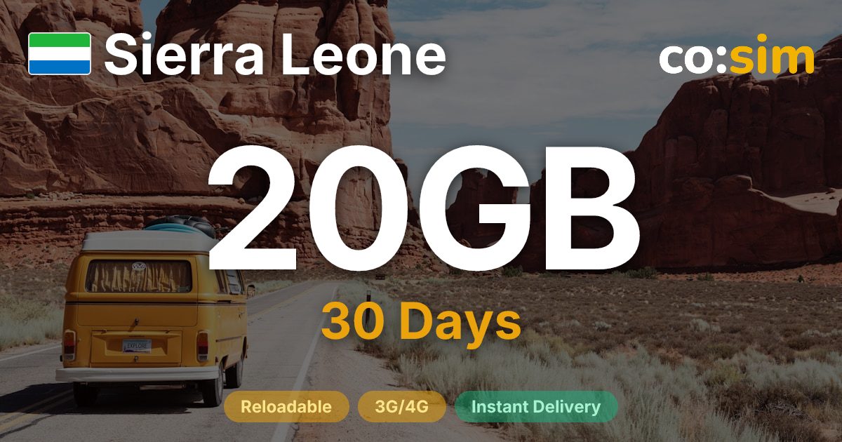Sierra Leone eSIM — 20GB