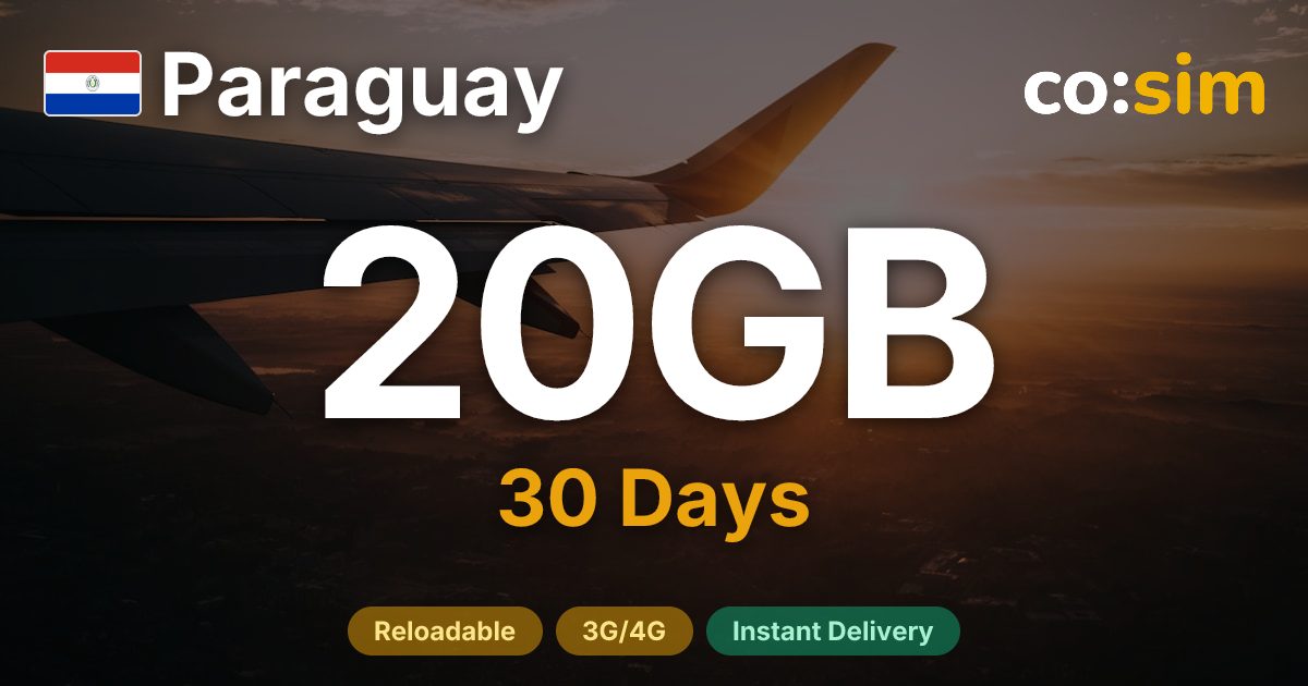 Paraguay eSIM — 20GB