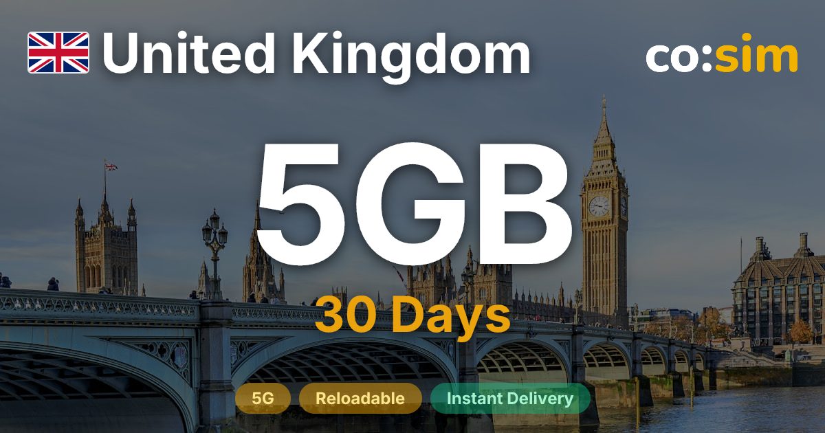 United Kingdom eSIM — 5GB