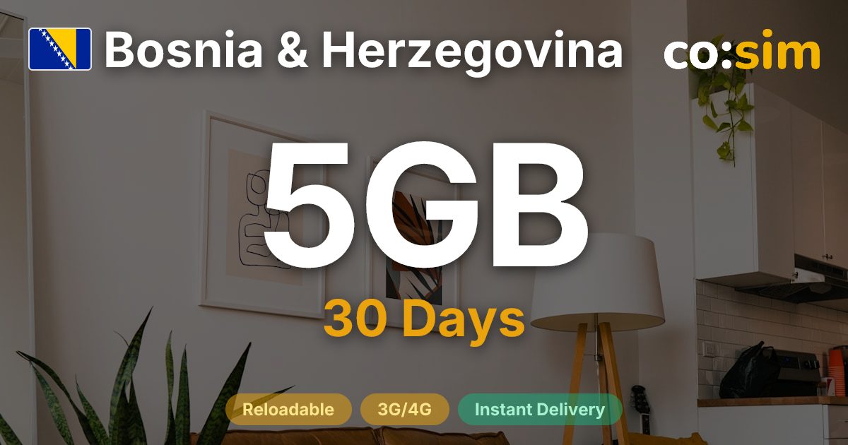 Bosnia & Herzegovina eSIM — 5GB