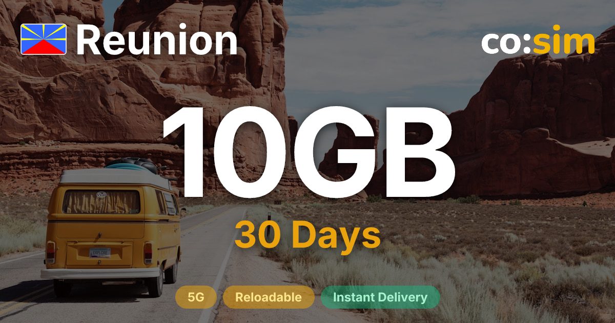 Réunion eSIM — 10GB