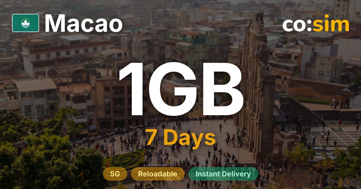 Macau eSIM — 1GB