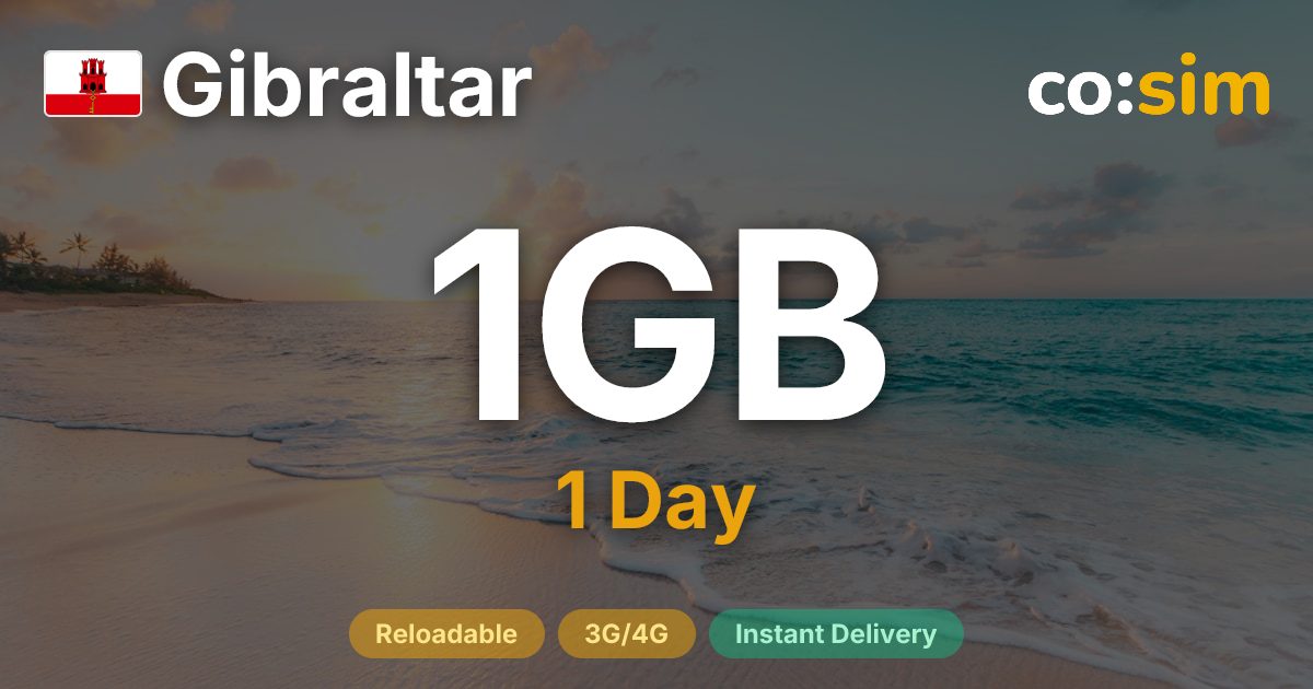 Gibraltar eSIM — 1GB+∞