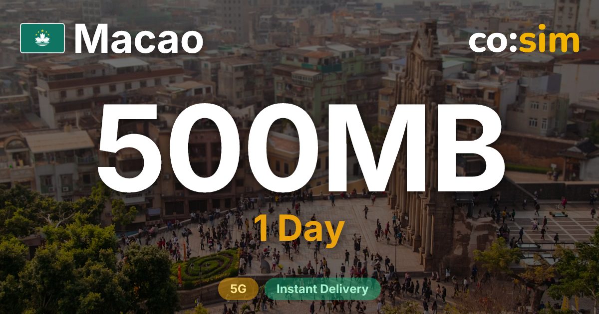 Macau eSIM — 500MB+∞