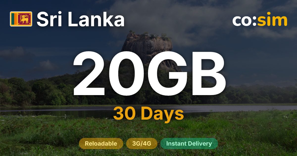 Sri Lanka eSIM — 20GB