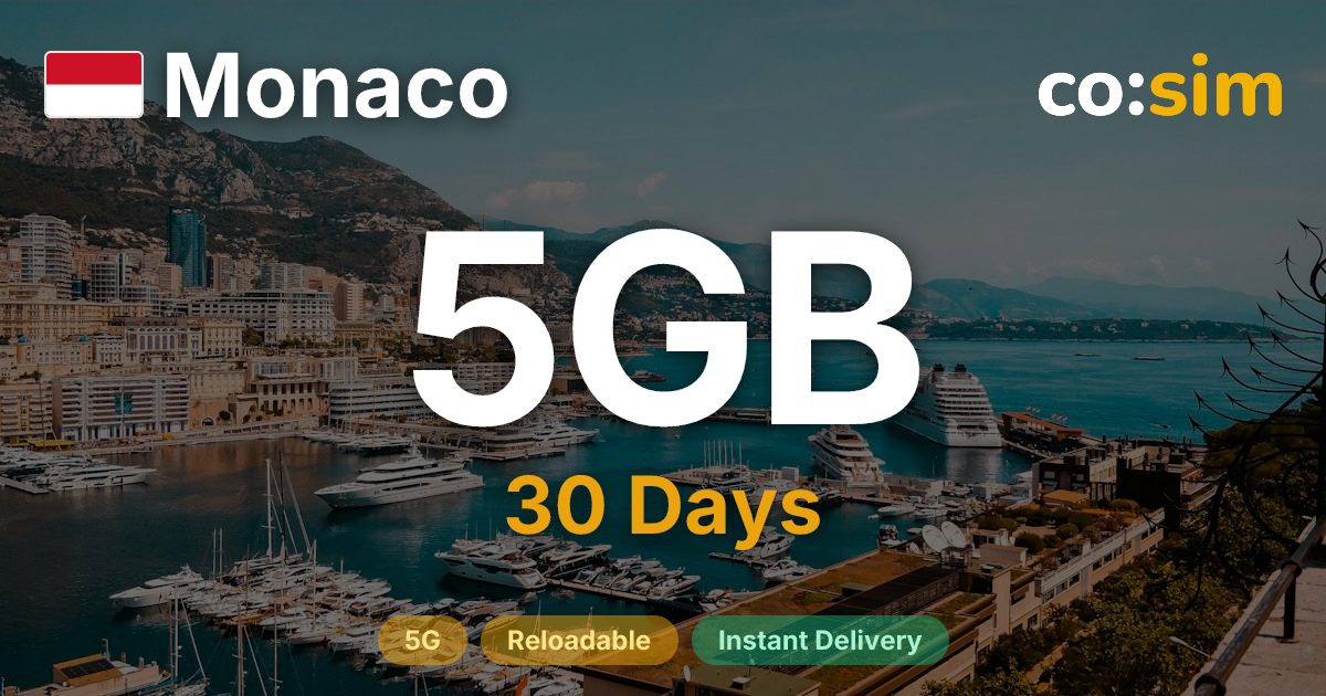 모나코 eSIM — 5GB