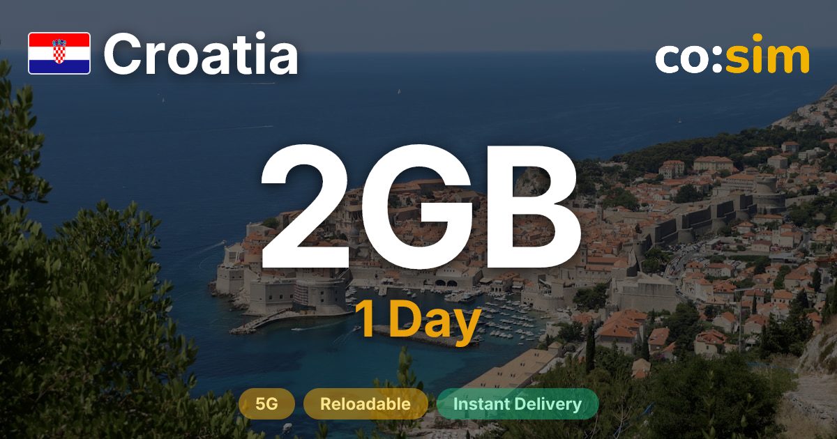 Croatia eSIM — 2GB+∞
