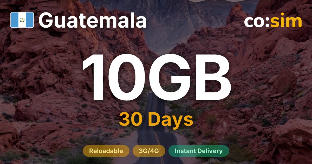 Guatemala eSIM — 10GB