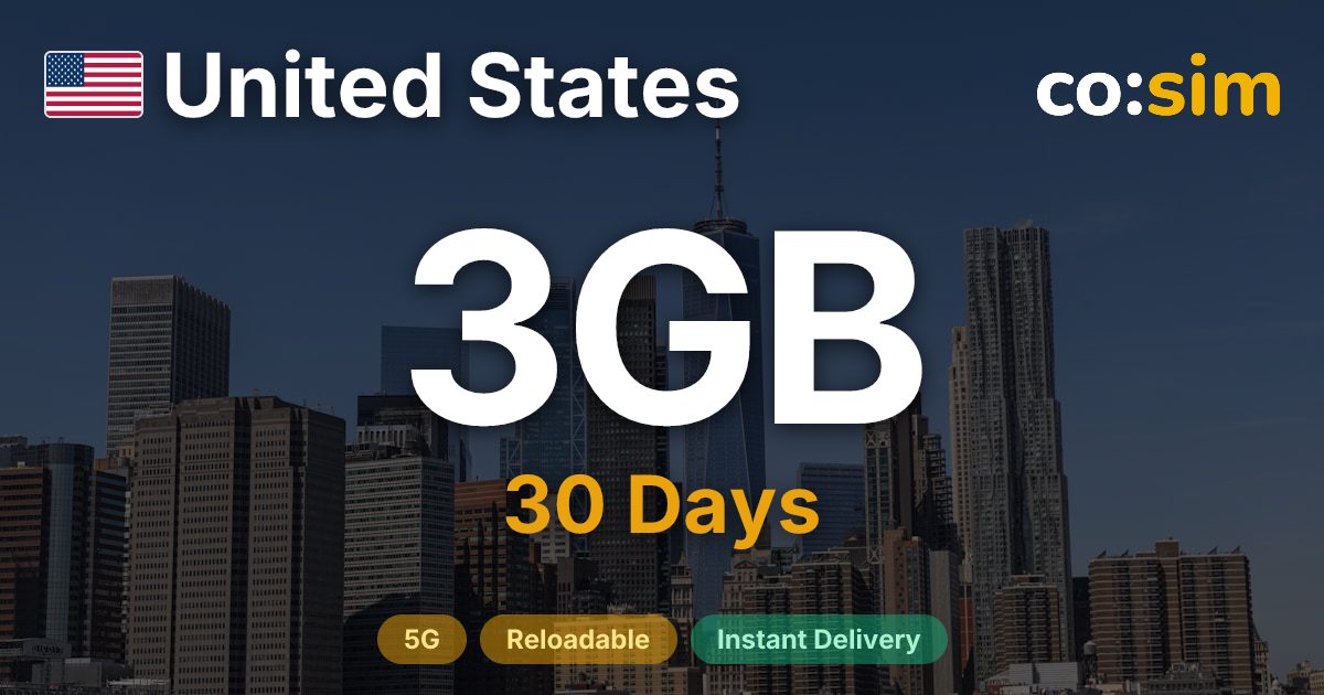 United States eSIM — 3GB