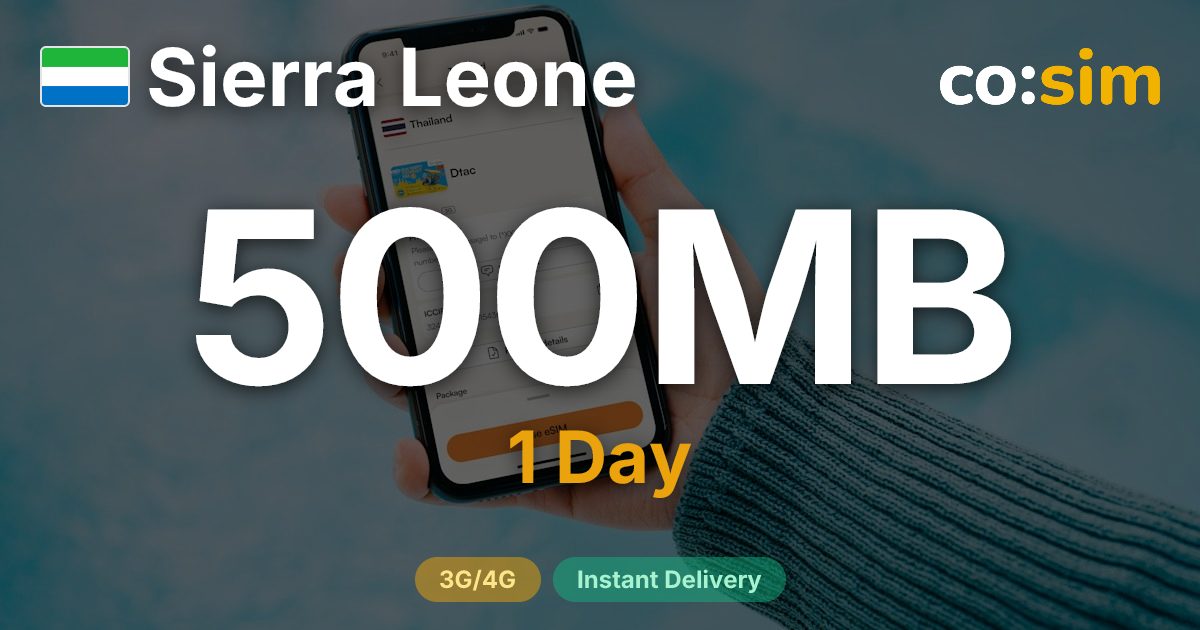 Sierra Leona eSIM — 500MB+∞