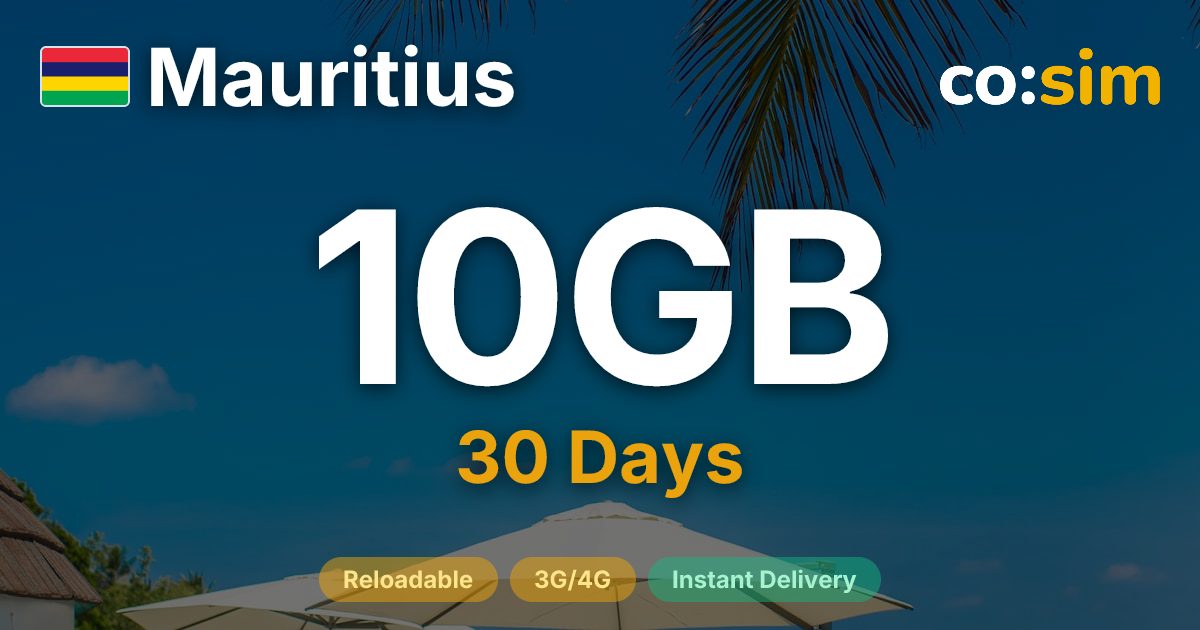 Mauritius eSIM — 10GB