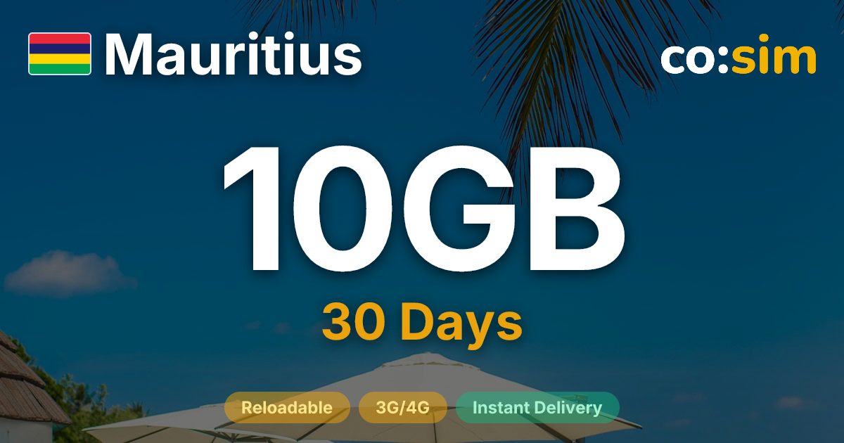 Mauritius eSIM — 10GB