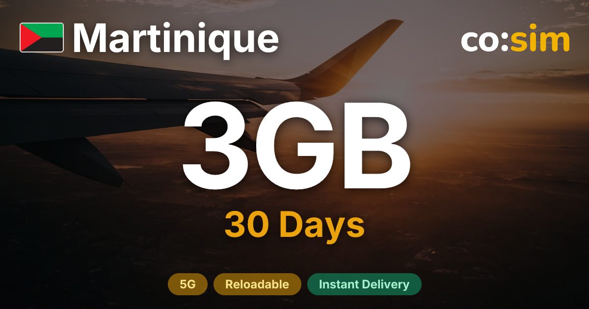 Martinique eSIM — 3GB