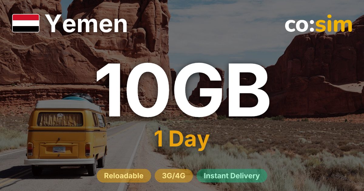 Yémen eSIM — 10GB+∞