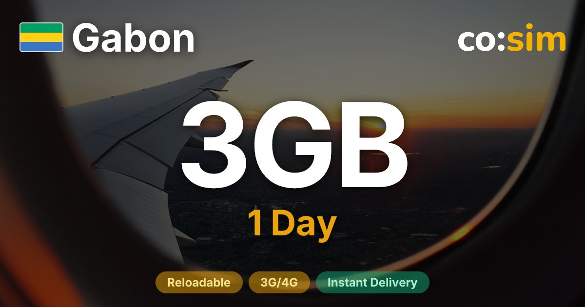 가봉 eSIM — 3GB+∞