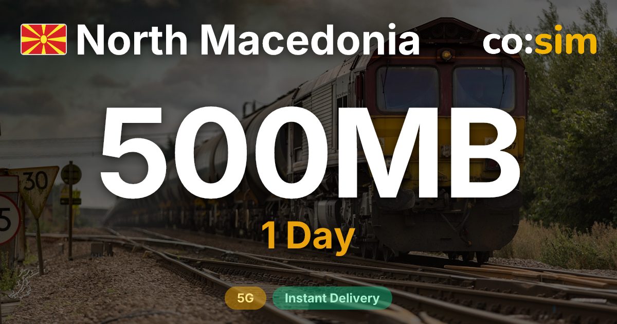 North Macedonia eSIM — 500MB+∞