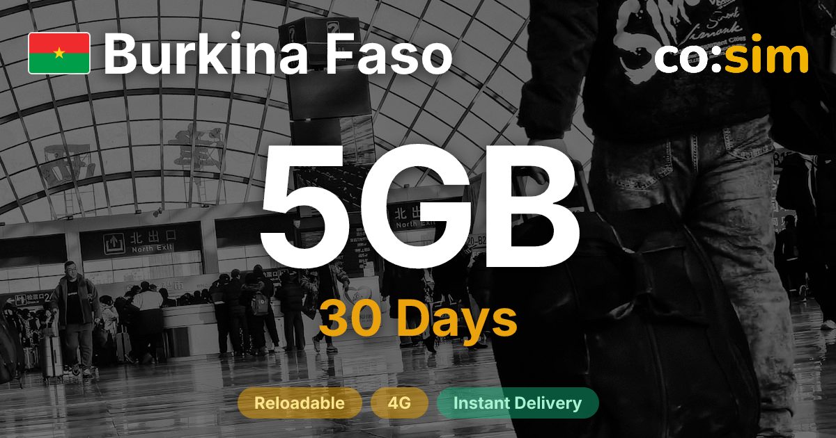 Burkina Faso eSIM — 5GB
