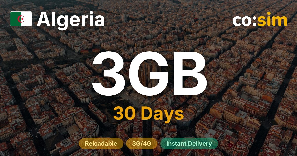 Algeria eSIM — 3GB