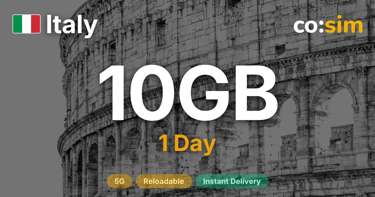 Italy eSIM — 10GB+∞