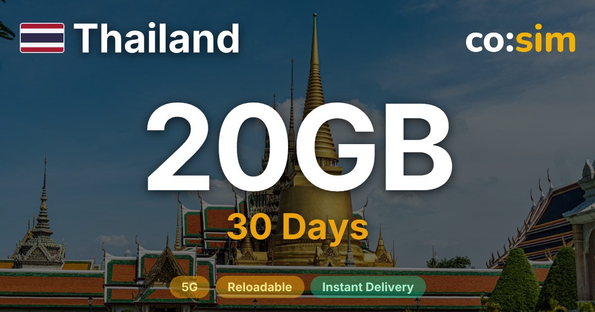 Thailand eSIM — 20GB