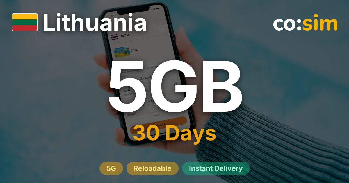 Litauen eSIM — 5GB