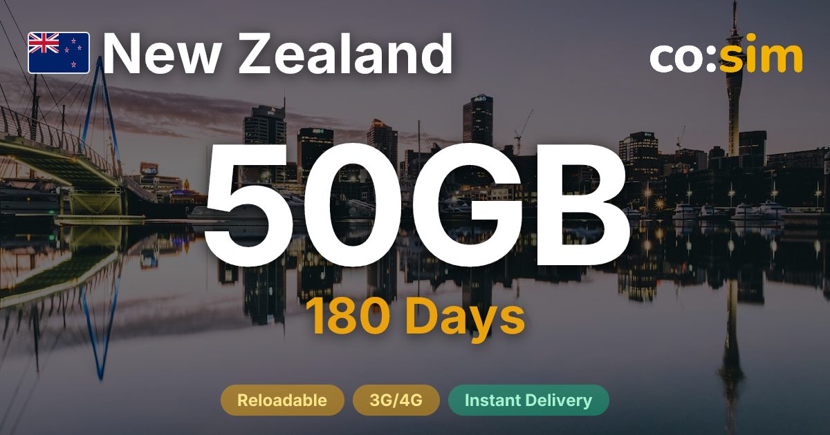 New Zealand eSIM — 50GB