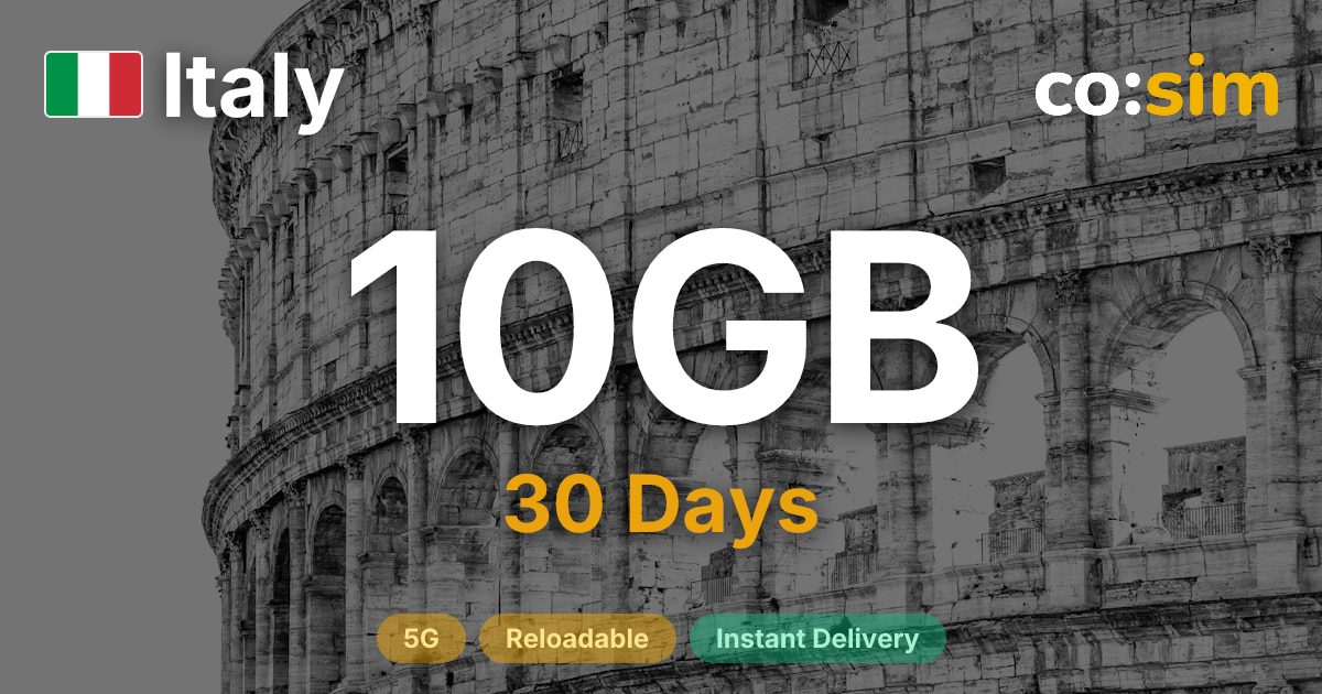 Italy eSIM — 10GB
