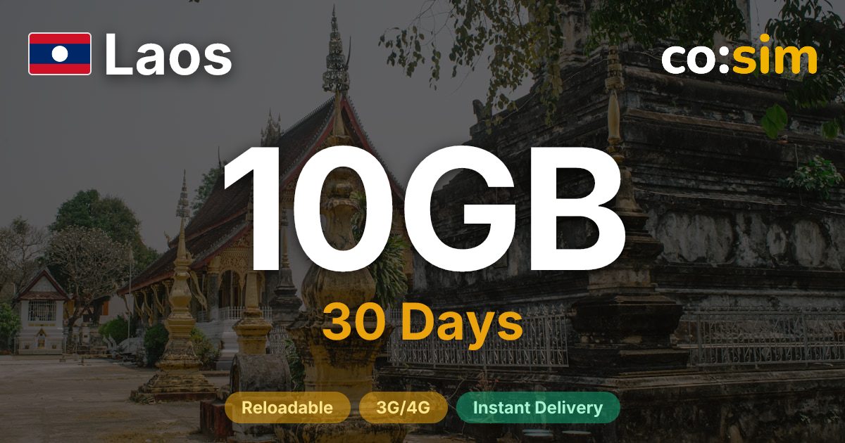 Laos eSIM — 10GB