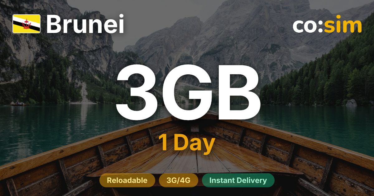 브루나이 eSIM — 3GB+∞