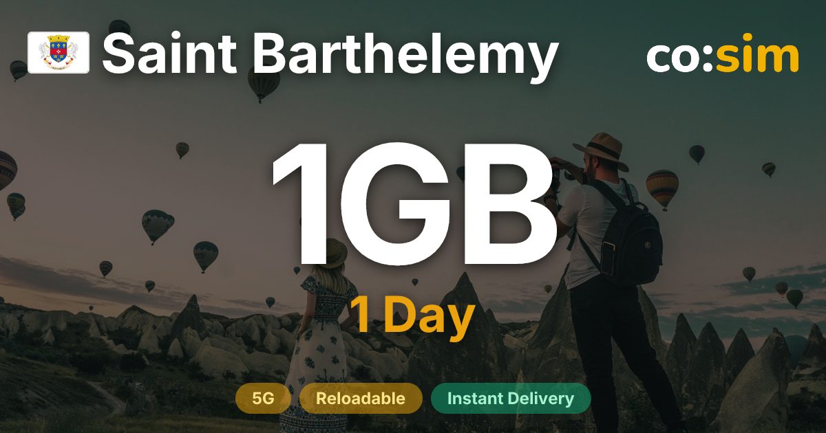 Saint Barthélemy eSIM — 1GB+∞