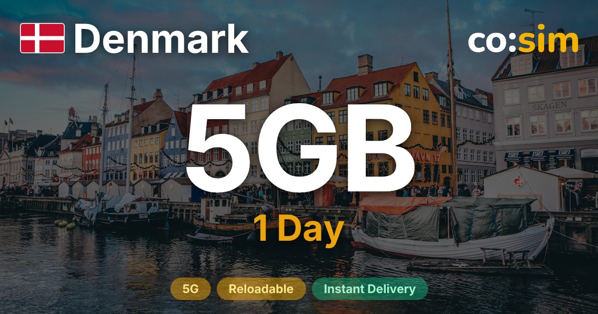 Danemark eSIM — 5GB+∞