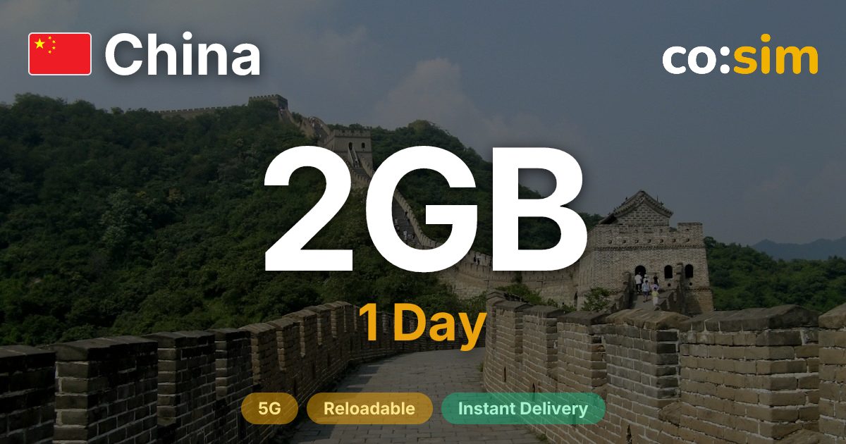 China eSIM — 2GB+∞