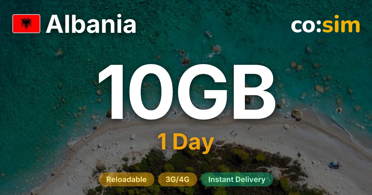 알바니아 eSIM — 10GB+∞