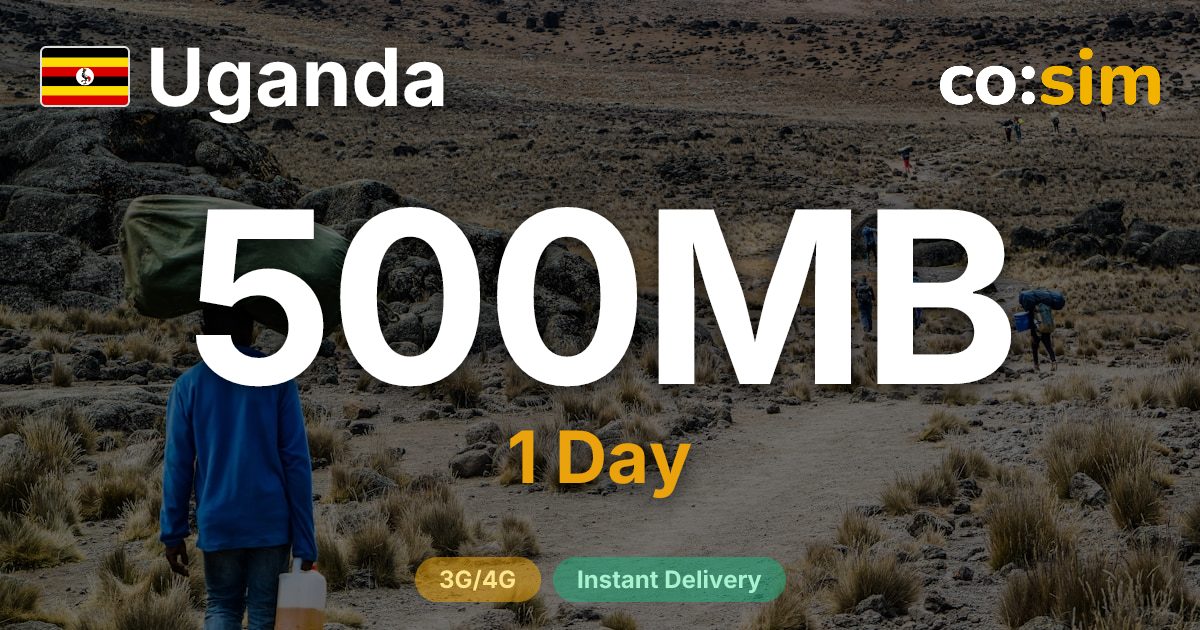 Uganda eSIM — 500MB+∞