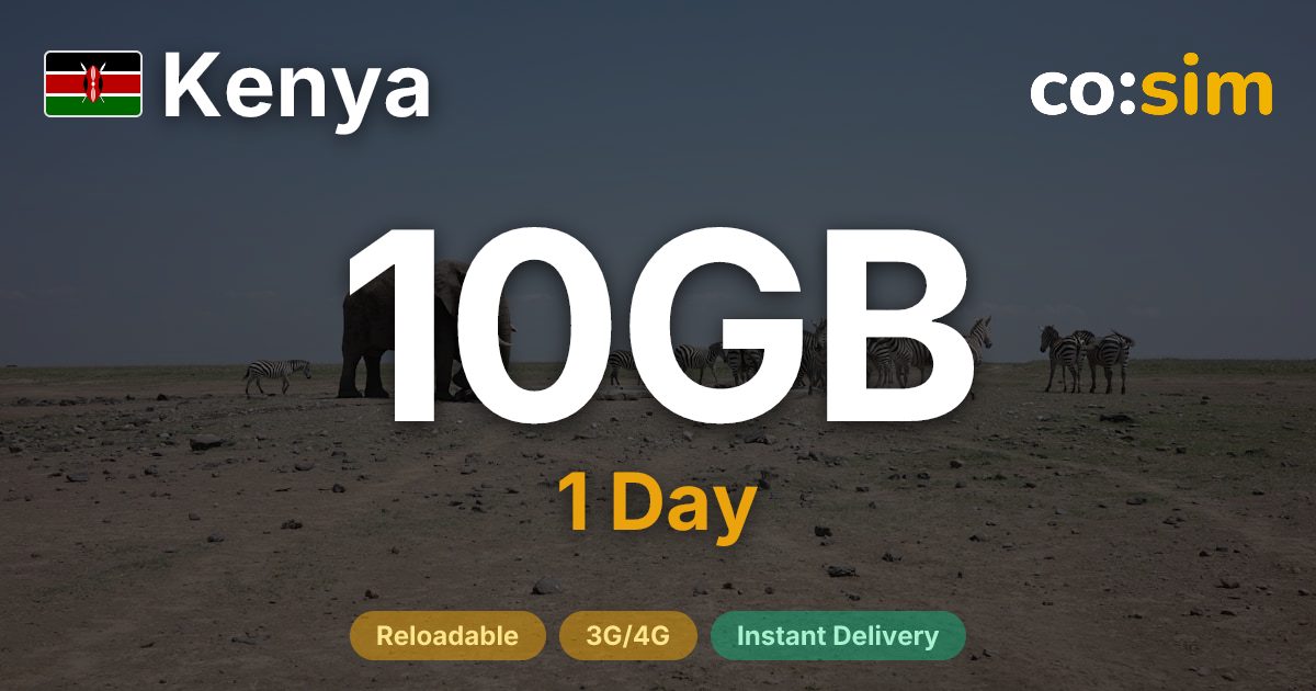 ケニア eSIM — 10GB+∞