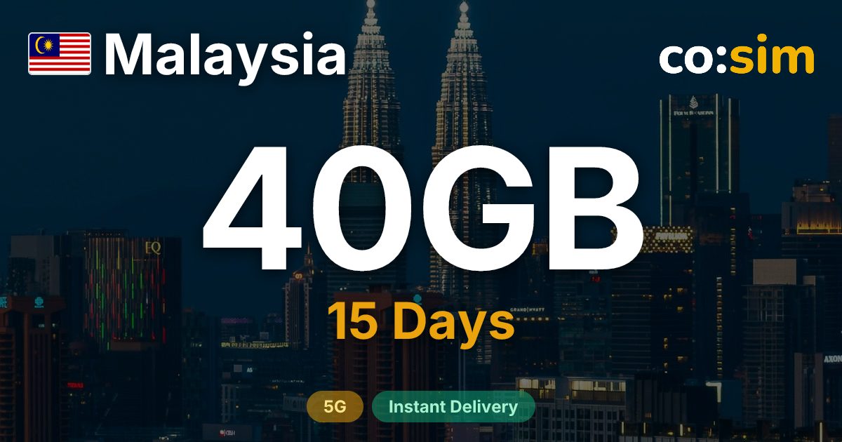 말레이시아 eSIM — 40GB