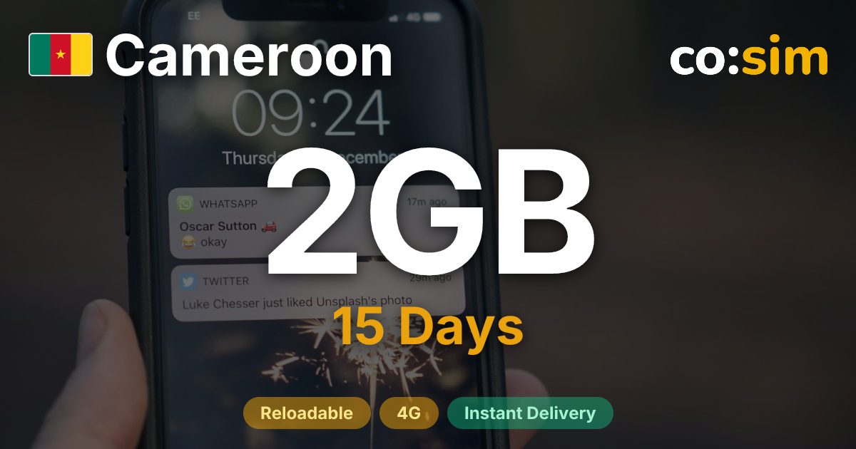 Kamerun eSIM — 2GB