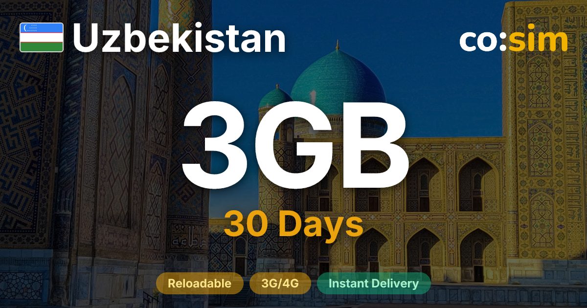Uzbekistan eSIM — 3GB