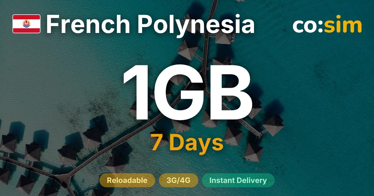 French Polynesia eSIM — 1GB