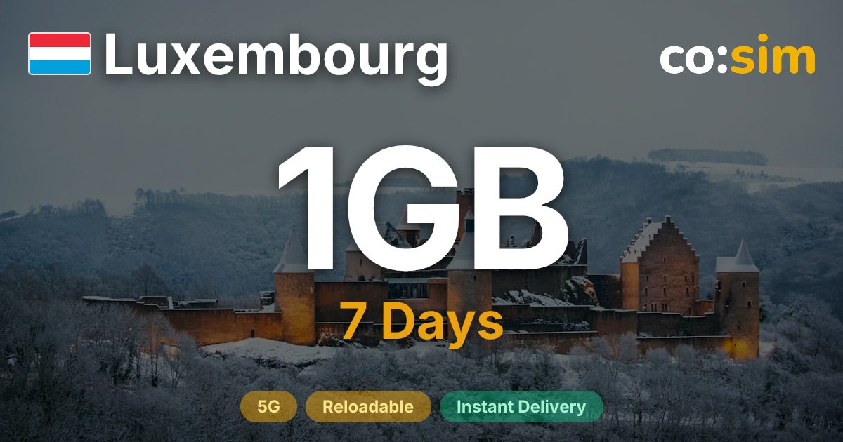 Luxembourg eSIM — 1GB