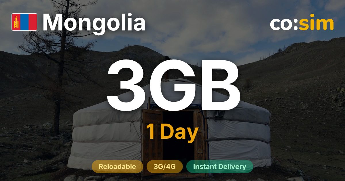 Mongolei eSIM — 3GB+∞