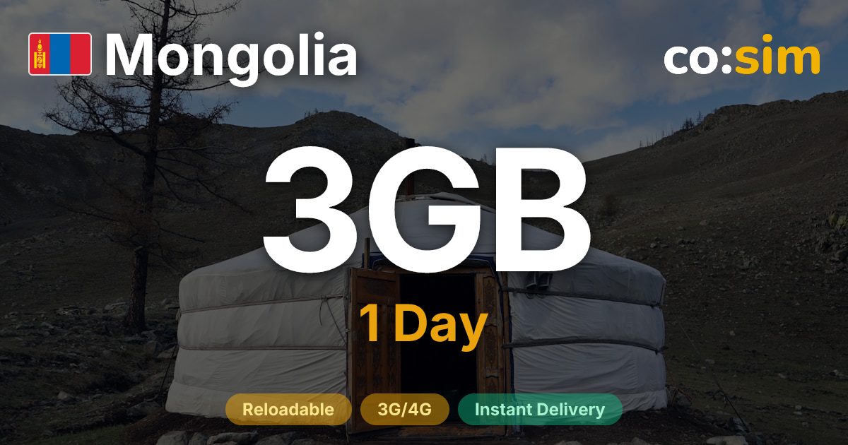 Mongolia eSIM — 3GB+∞