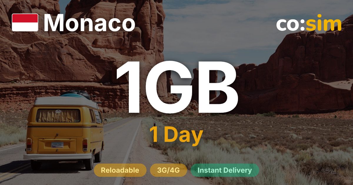 Monaco eSIM — 1GB+∞