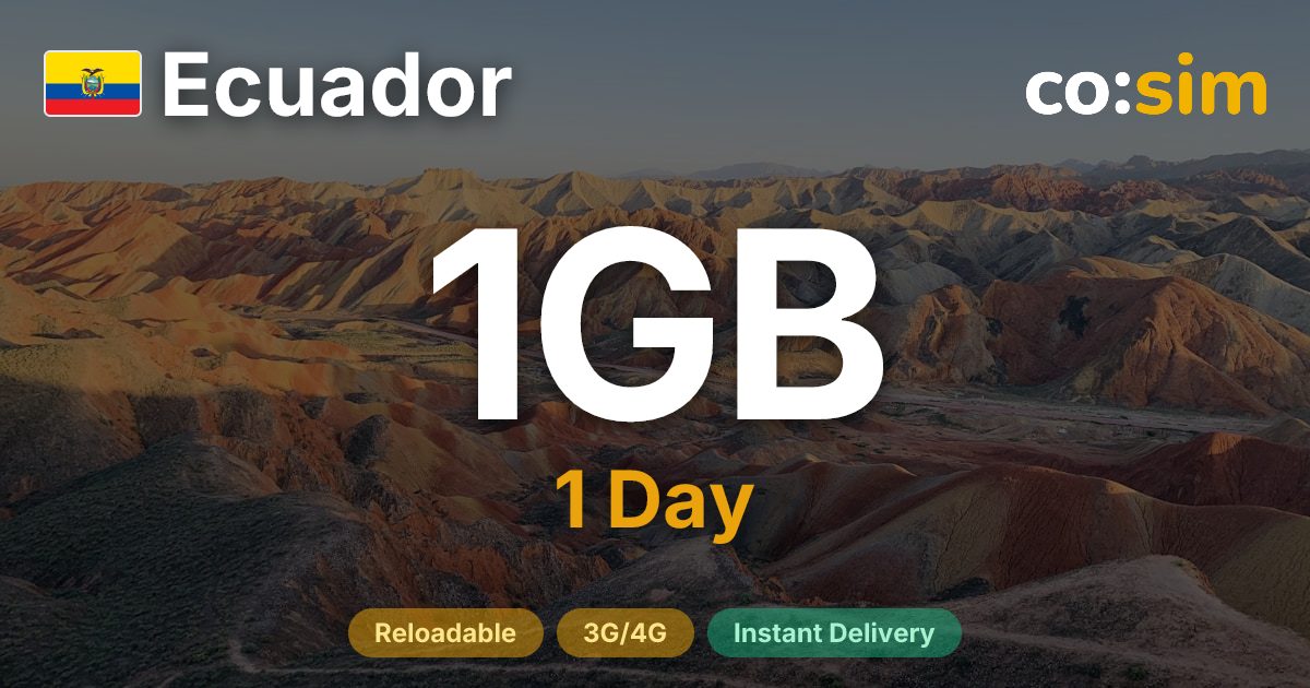 Ecuador eSIM — 1GB+∞