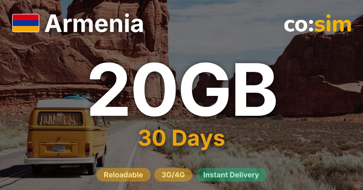 Armenia eSIM — 20GB