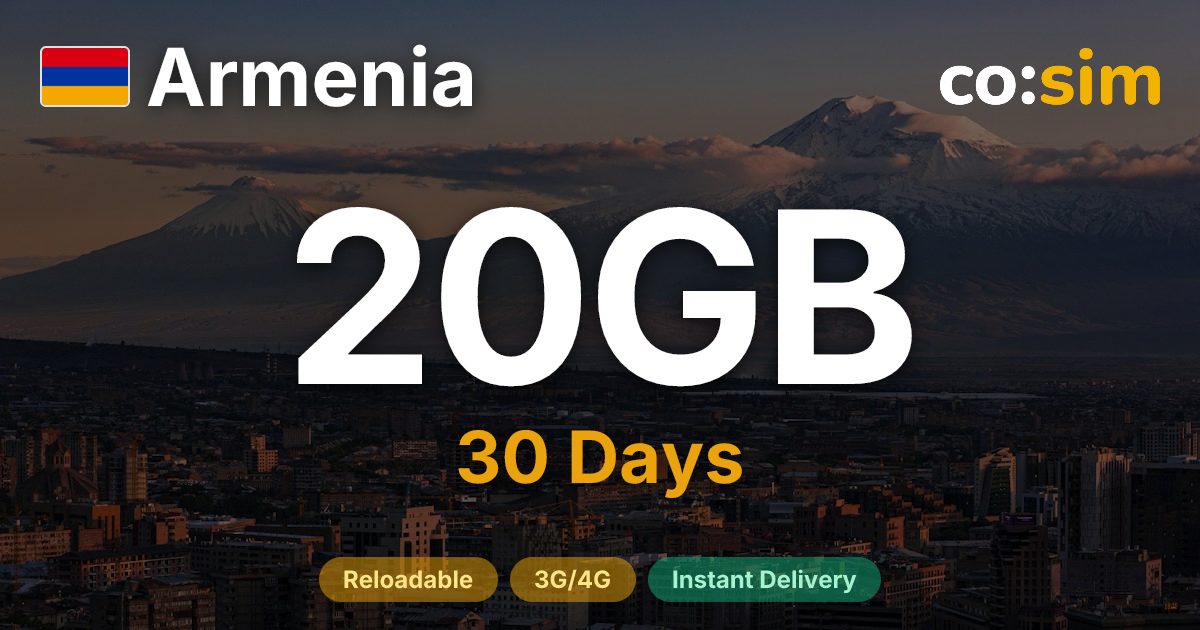 Armenia eSIM — 20GB